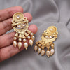 Gold Color Rajwadi Matte Gold Earrings (MGE330GLD)