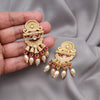 Rani Color Rajwadi Matte Gold Earrings (MGE330RNI)