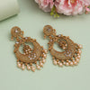 Gold Color Rajwadi Matte Gold Earrings (MGE331GLD)