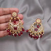 Maroon Color Rajwadi Matte Gold Earrings (MGE332MRN)