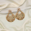 Rani & Green Color Rajwadi Matte Gold Earrings