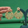 Rani Color Rajwadi Matte Gold Earrings