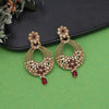 Rani Color Rajwadi Matte Gold Earrings