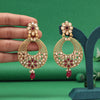 Rani Color Rajwadi Matte Gold Earrings