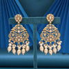 Gold Color Rajwadi Matte Gold Earrings