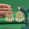 Gold Color Rajwadi Matte Gold Earrings