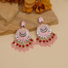 Pink Color Hand Painted Meenakari Earrings (MKE1952PNK)