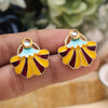 Yellow Color Meenakari Earrings (MKE1975YLW)