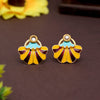 Yellow Color Meenakari Earrings (MKE1975YLW)