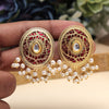 Maroon Color Meenakari Earrings (MKE1979MRN)