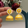 Yellow Color Meenakari Earrings (MKE1980YLW)