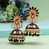 Black Color Meenakari Earrings (MKE1981BLK)