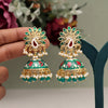 Green Color Meenakari Earrings (MKE1981GRN)