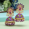 Purple Color Meenakari Earrings (MKE1981PRP)