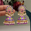 Purple Color Meenakari Earrings (MKE1981PRP)