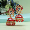 Red Color Meenakari Earrings (MKE1981RED)