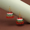 Red Color Meenakari Earrings (MKE1983RED)