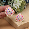 Pink Color Meenakari Earrings (MKE1984PNK)