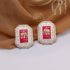 White Color Meenakari Earrings (MKE1985WHT)