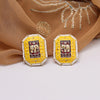 Yellow Color Meenakari Earrings (MKE1985YLW)