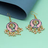 Pink Color Meenakari Earrings (MKE1986PNK)