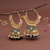 Black Color Meenakari Earrings (MKE1987BLK)