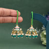 Green Color Meenakari Earrings (MKE1988GRN)