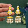 Yellow Color Meenakari Earrings (MKE1989YLW)