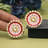 Pink Color Meenakari Earrings (MKE1991PNK)