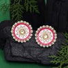 White Color Meenakari Earrings (MKE1991WHT)