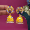 Yellow Color Meenakari Earrings (MKE1993YLW)