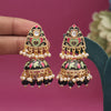 Black Color Meenakari Earrings (MKE1994BLK)