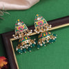 Green Color Meenakari Earrings (MKE1994GRN)