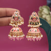 Pink Color Meenakari Earrings (MKE1994PNK)