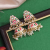 White Color Meenakari Earrings (MKE1994WHT)