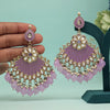 Light Purple Color Kundan Meenakari Earrings (MKE1995LPRP)