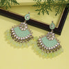 Pista Green Color Kundan Meenakari Earrings (MKE1995PGRN)