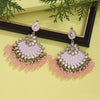 Pink Color Kundan Meenakari Earrings (MKE1995PNK)