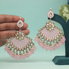 Pink Color Kundan Meenakari Earrings (MKE1995PNK)