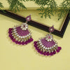 Purple Color Kundan Meenakari Earrings (MKE1995PRP)