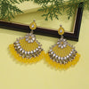 Yellow Color Kundan Meenakari Earrings (MKE1995YLW)