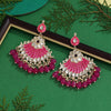 Rani Color Kundan Meenakari Earrings (MKE1996RNI)