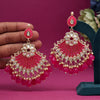 Rani Color Kundan Meenakari Earrings (MKE1996RNI)