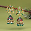 Green Color Meenakari Earrings (MKE1998GRN)