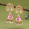 Pink Color Meenakari Earrings (MKE1998PNK)