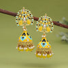 Yellow Color Meenakari Earrings (MKE1998YLW)