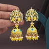 Yellow Color Meenakari Earrings (MKE1998YLW)