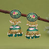 Green Color Meenakari Earrings (MKE1999GRN)