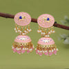 Pink Color Meenakari Earrings (MKE1999PNK)