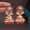 Red Color Meenakari Earrings (MKE1999RED)